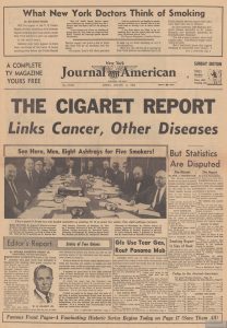 1964 01 12 NY Journal American Cig Report Links Cancer