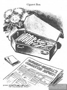 1964 Herblock Cartoon Coffin Cig Box