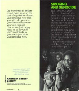 1981 American Cancer Society Smoking Genocide Brochure 1