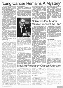 1982 04 Tobacco Observer Lung Cancer Remains a Mystery