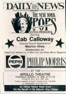1986 NY Daily News NY Pops Salute to Duke Ellington Ad