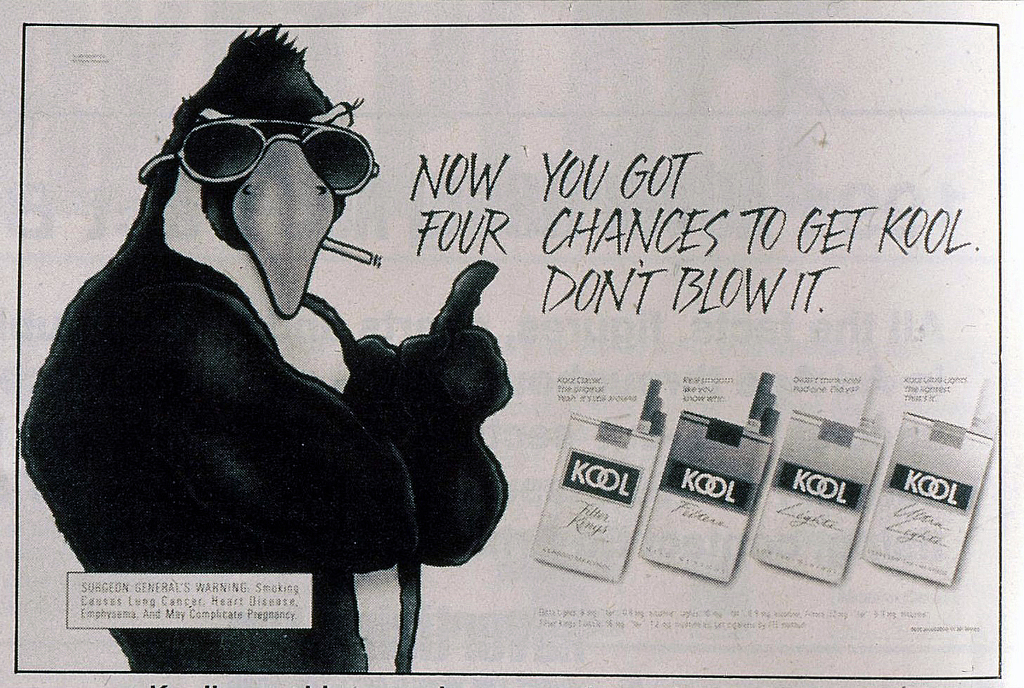 1990 Kool Ad You Got 4 Chances