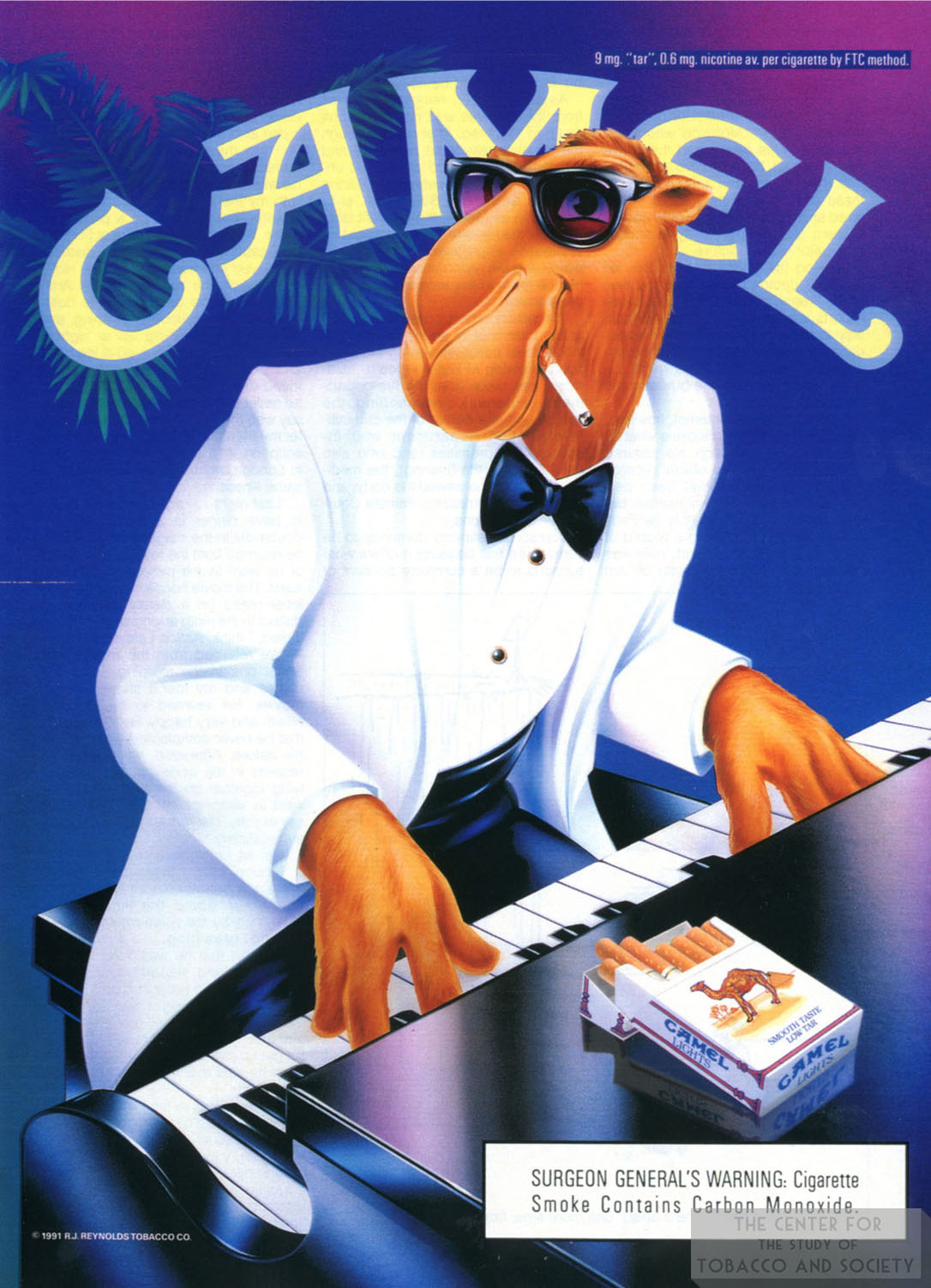 1991 Camel Ad Joe Camel Playing Piano 1 The Center For The Study Of 