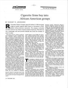 1992 12 The Progressive Cig Firms Buy into African American Groups
