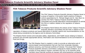 2014 FDA Shadow Panel Website Screenshot