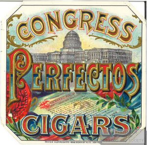 Cigar Box Label Congress Perfectos 1