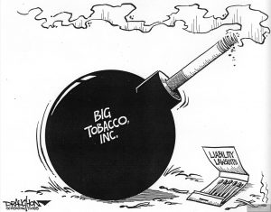 Draughon Cartoon Big Tobacco Bomb
