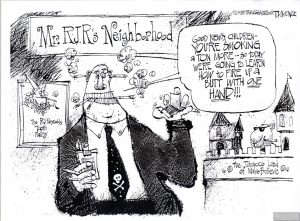 Menees Cartoon Mr. RJRs Neighborhood
