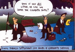 Pett Cartoon Tobacco Settlement Community Service 1