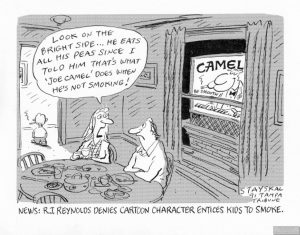Stayskal Cartoon Joe Camel Entices Kids to Smoke 1