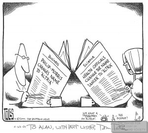 Toles Cartoon PM Changes Name to Altria 1