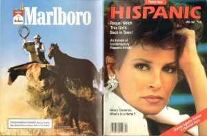 1988 04 Hispanic Magazine Raquel Welch Marlboro Ad 1