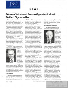 2004 JNCI Tobacco Settlement Seen as Opportunity Lost