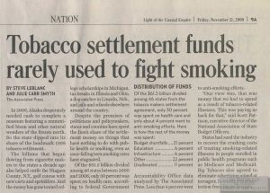 2008 LCE Tobacco Settlement Funds Rarely Used to Fight Smoking 1