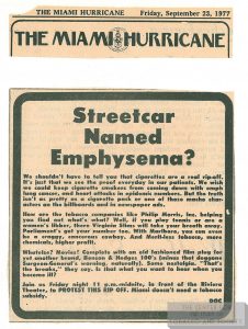 1977 09 23 Miami Hurricane Streetcar Named Emphysema