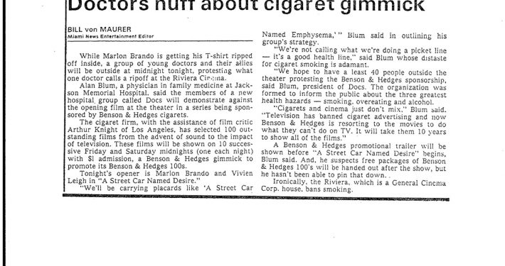 1977 09 23 Miami News Drs Huff About Cig Gimmick