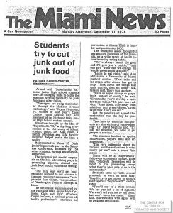 1978 12 11 Miami News Students Try to Cut Junk Out of Junk Food