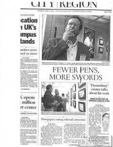04 24 2004 Lexington Herald Leader Fewer Pens More Swords