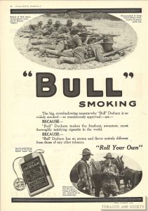 1916 11 18 Colliers Weekly Bull Durham Bull Smoking
