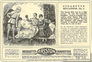 1916 Punch Muratti Ariston Ad Cig Situations No 1