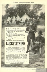 1916 Review of Reviews Lucky Strike Ad