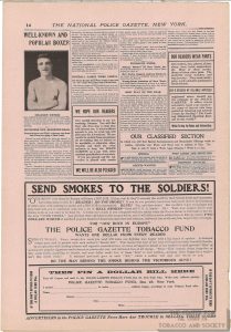 1917 10 20 Natl Police Gazette Tobacco Fund Ad