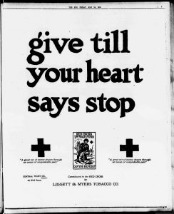 1918 05 24 The Sun Red Cross Ad Give Till Your Heart Says Stop resized