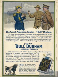 1918 Bull Durham Tobacco Ad Great American Smoke color