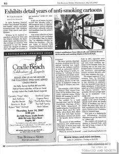 2007 05 30 The Buffalo News Exhibits detail years of anti smoking cartoons