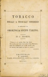 1842 Tobacco Morally Physically Considered