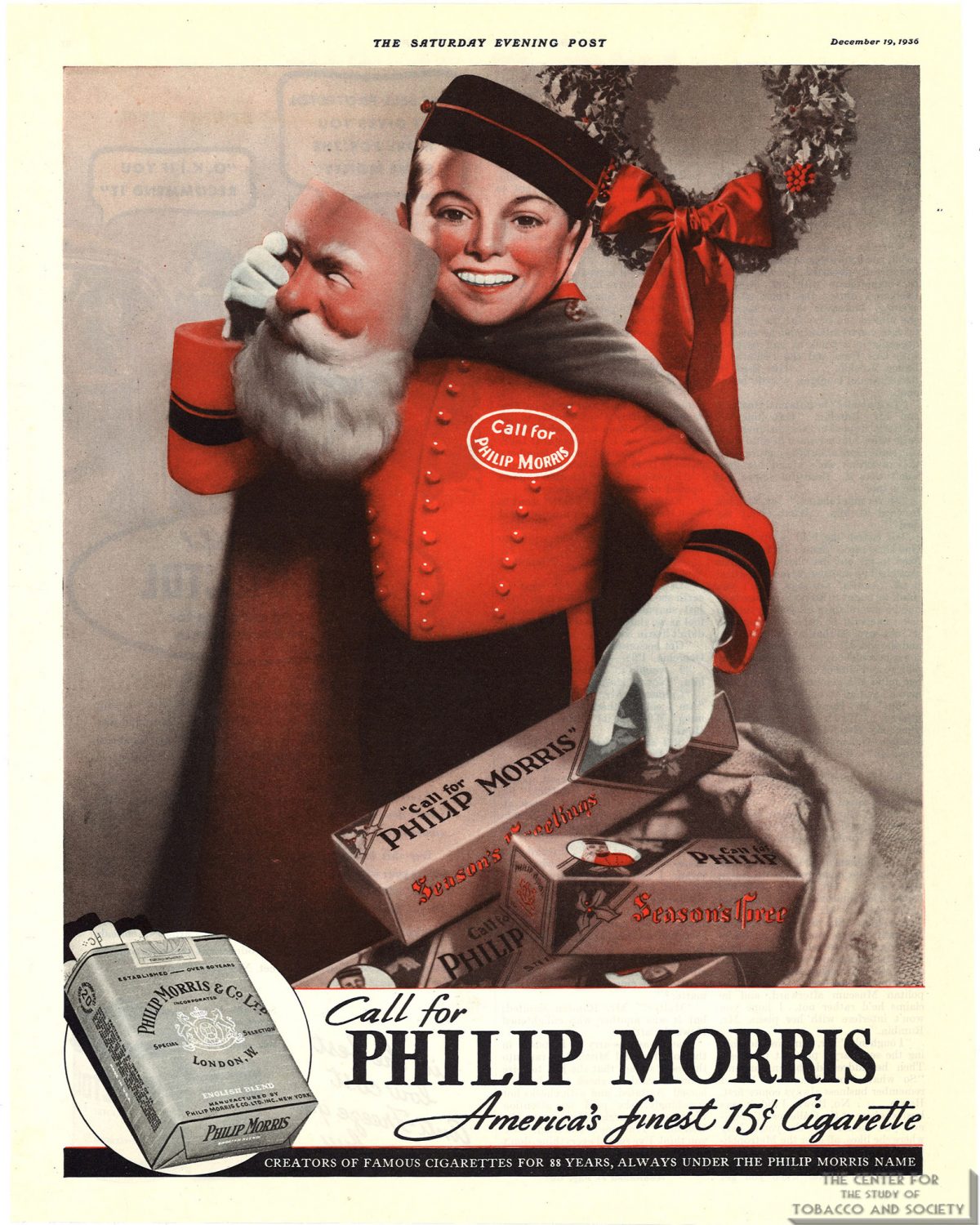 Philip Morris Advertisement Featuring Brand Spokesman Johnny Roventini ...