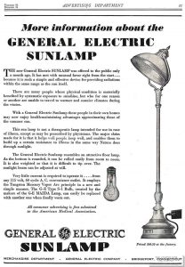 1929-12-14 - Journal of the American Medical Association - General Electric Sunlamp Advertisement