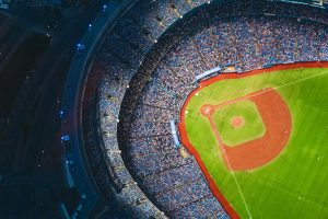 Aerial Shot of a Baseball Stadium
