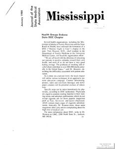 1980-01- Mississippi Med Assoc Journal - Health Groups Endorse DOC Chapter