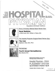 1980- Hospital Physician - Butting In Where It Counts