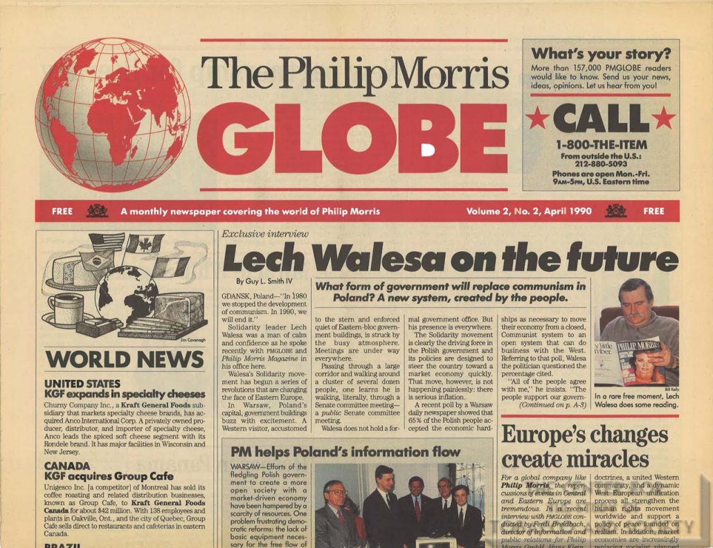 1990-04 - Promotional Newspaper Philip Morris Globe article on Picasso and Braque film