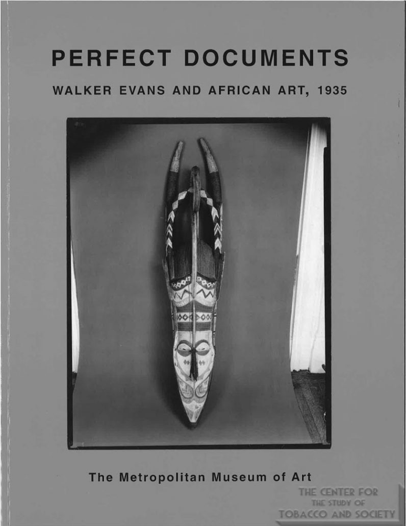 2000 - Metropolitan Museum of Art - Exhibition Catalogue PERFECT DOCUMENTS Walker Evans and African Art, 1935_Page_1