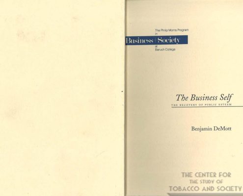 n.d. - Book Introduction -The Philip Morris Program in Business and Society at Baruch Collge