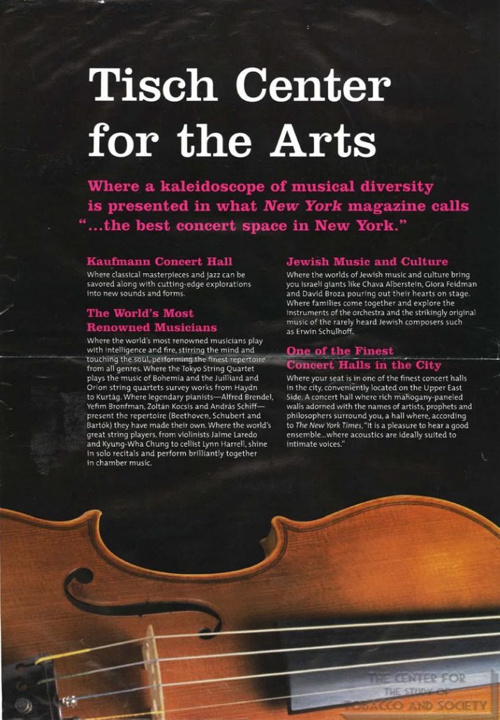 n.d. - New York University - Tisch Center for the Arts