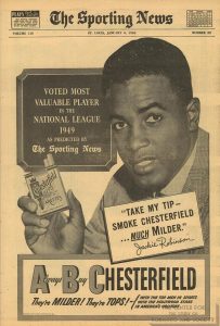 1950-01-04- Sporting News - Jackie Robinson for Chesterfield