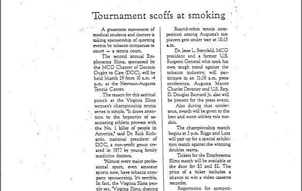1986-03-25- Beeper - Tournament Scoffs at Smoking