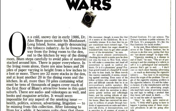 1986-05-11- Boston Globe Magazine - Tobacco Wars