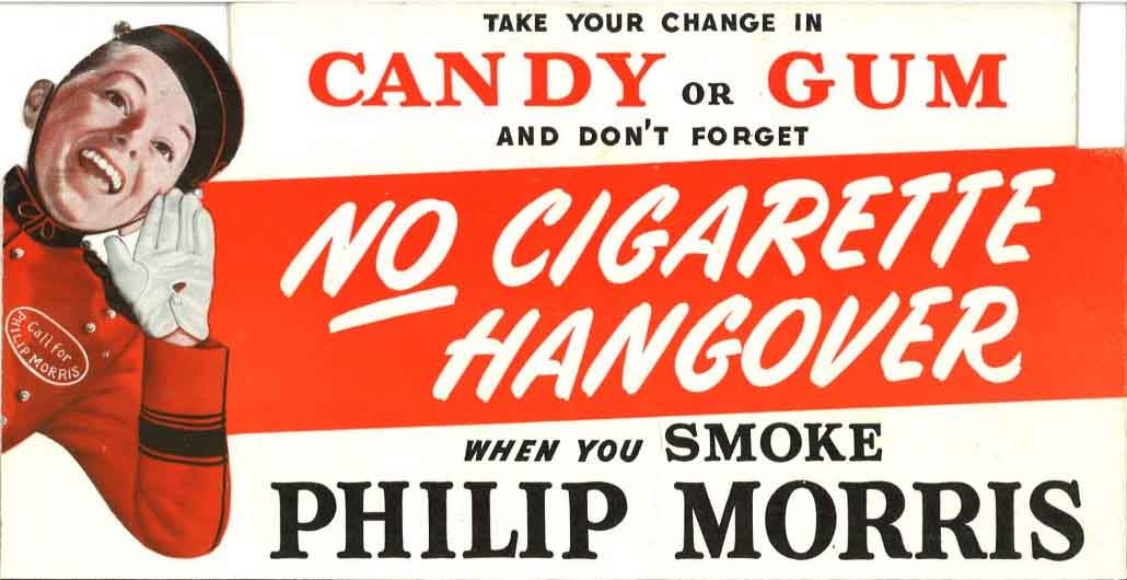 1940 - Advertisement - Philip Morris - Little Johnny - No Cigarette Hangover